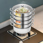 5-Tier Stainless Steel Steamer Meat Vegetable Cooking Steam Pot Kitchen Tool with Stackable Pan& Lid for Steaming Pasta Dumpling