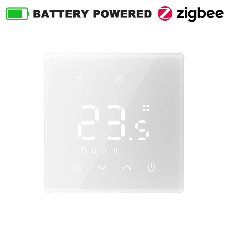 Smart Wireless Gas Boiler Thermostat Tuya WiFi Zigbee Daily Programmable Battery Powered Temperature Controller Alexa Google Hom