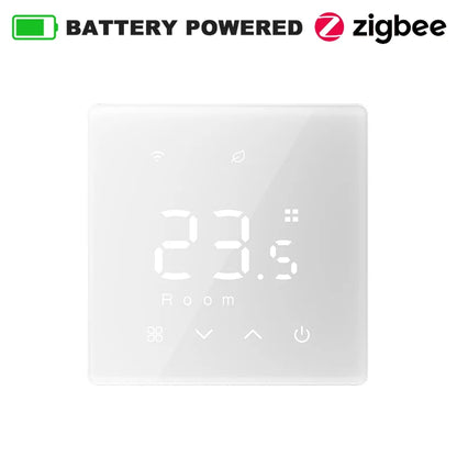 Smart Wireless Gas Boiler Thermostat Tuya WiFi Zigbee Daily Programmable Battery Powered Temperature Controller Alexa Google Hom