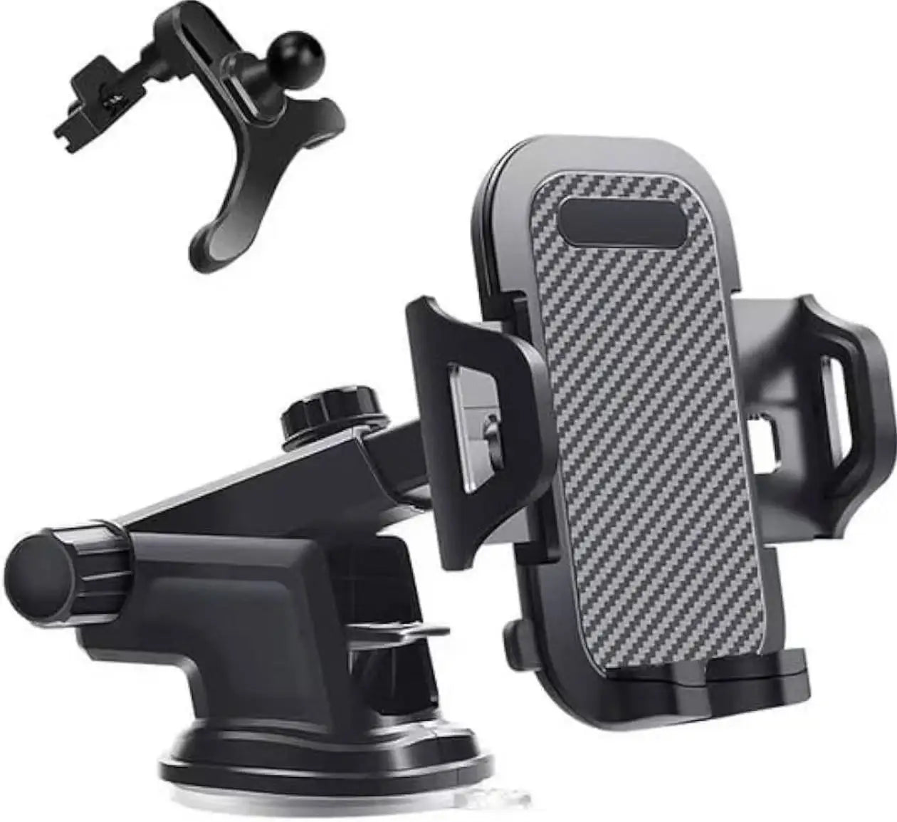 3-in-1 Universal Car Phone Mount Holder Cradle, Dashboard Windshield Air Vent Suction Cup Holder for iPhone and Android Smartpho
