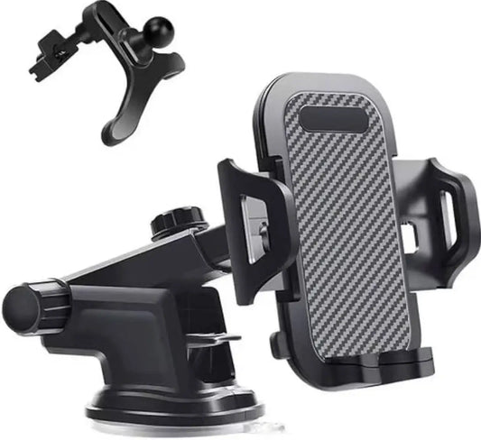 3-in-1 Universal Car Phone Mount Holder Cradle, Dashboard Windshield Air Vent Suction Cup Holder for iPhone and Android Smartpho