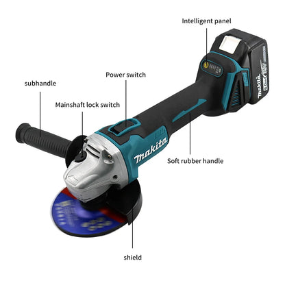 Makita Brushless Electric Angle Grinder Rechargeable Cutting Machine 18V High Power Polishing Machine For Makita Battery