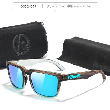 KDEAM Photochromic And Polarized Sunglasses Men Category 3 Polarized Sun Glasses Women Unique Frame Surface Eyewear With Case