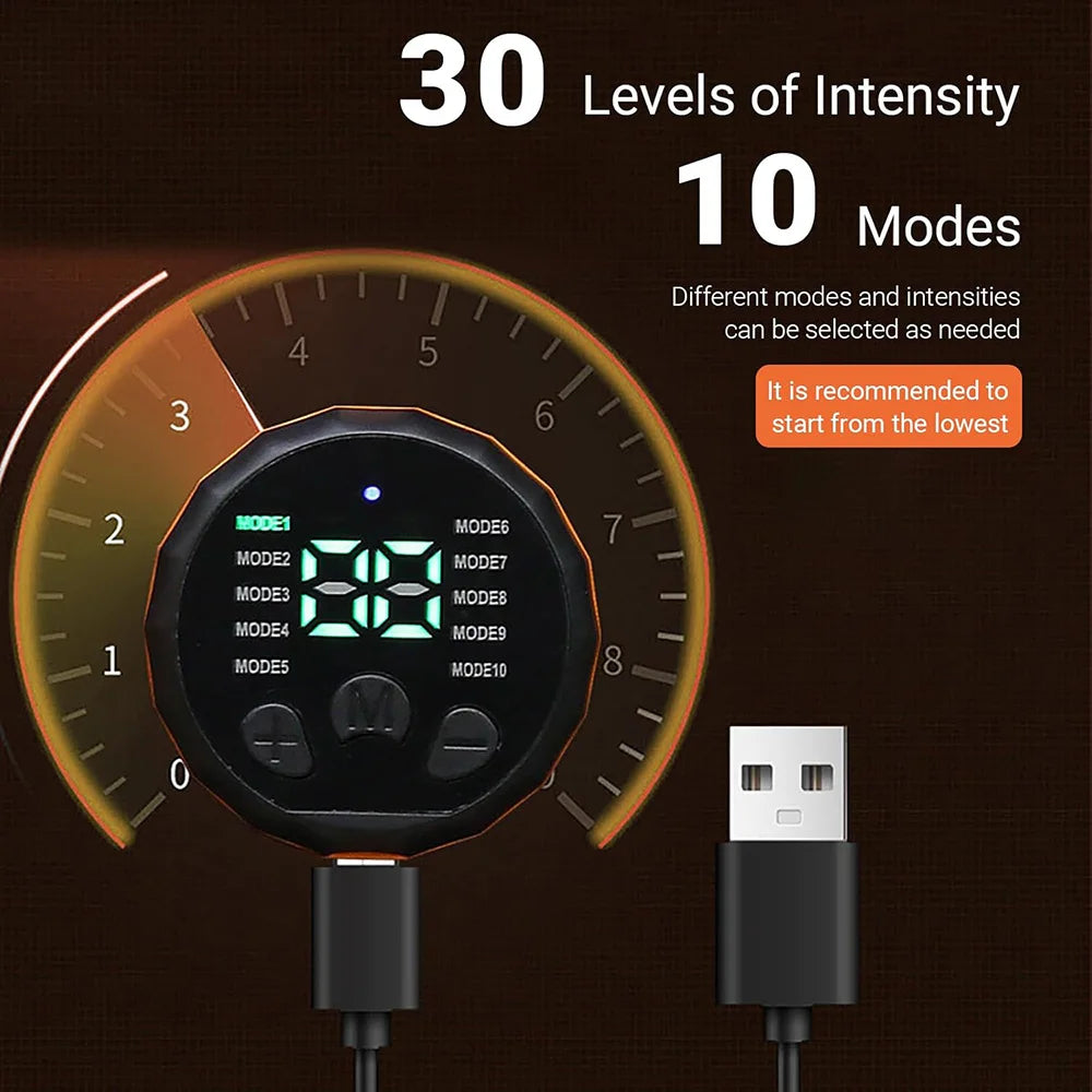 Smart Muscle Toner Abdominal Toning Belt Abs Trainer USB Recharge Body Massager Home Gym Training Fitness Equipment