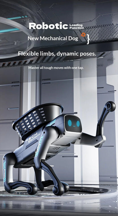 2026 New Ai Intelligent Smart Robot Dog Remote Control Toy Programmable With Loading Basket For Boys Birthday Festival Gift