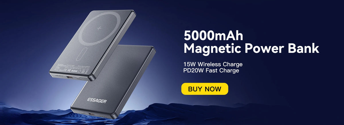 Essager Power Bank 30000mAh 22.5W PD Fast Charging Portable Powerbank 20000mAh/10000mAh For iPhone 16 15 14pro Max Huawei Xiaomi