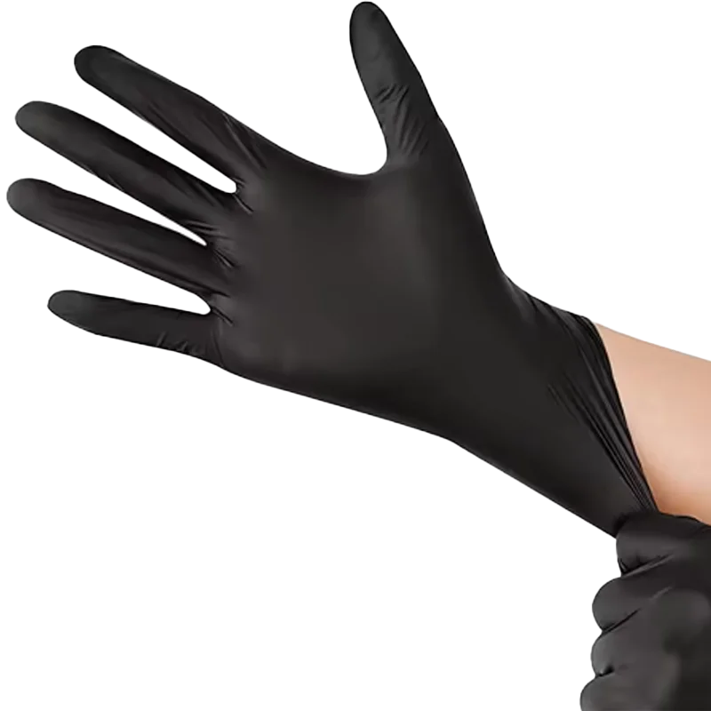 30/50/100/200PCS Black Nitrile Gloves Disposable Protection  Composite Household Cleaning Catering Baking Waterproof Gloves