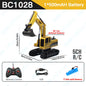 ZWN 2.4G Remote Control Excavator Dump Truck RC Model Car Toy Professional Alloy Plastic Simulation Construction Vehicle for Kid