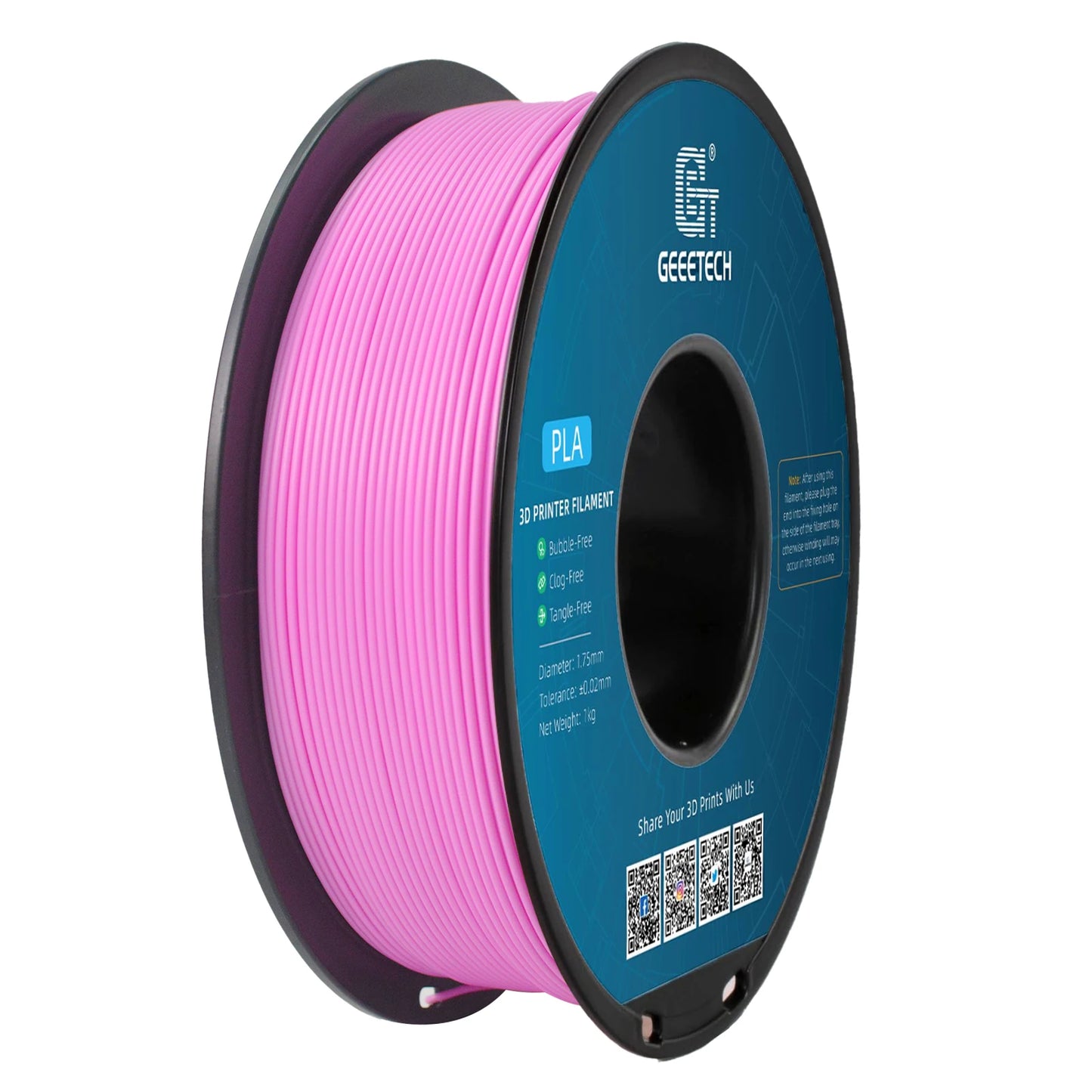 Geeetech Standard PLA Filament 1kg 1.75mm 3D Printer Plastic Material, Accuracy 0.03mm,Fit Most FDM Printer