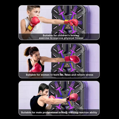 Smart Boxing Training Music Electronic Boxing Machine Wall Target Wall Mounted for Adults Kids Home Interactive Punching Trainer