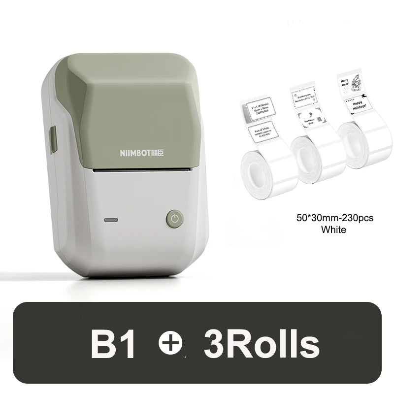 Niimbot B1 Label Maker 2inch Bluetooth Thermal Label Printer for Home Mailing Bakery Grocery Compatible with Phone Computer