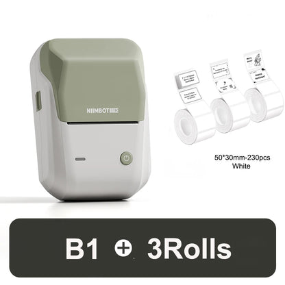 Niimbot B1 Label Maker 2inch Bluetooth Thermal Label Printer for Home Mailing Bakery Grocery Compatible with Phone Computer