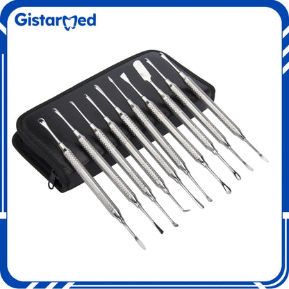 10pcs Dental Periosteal Separator Periodontal Membrane Stripper Periotome Surgical Implant Tools Scaler set Dentist Instruments