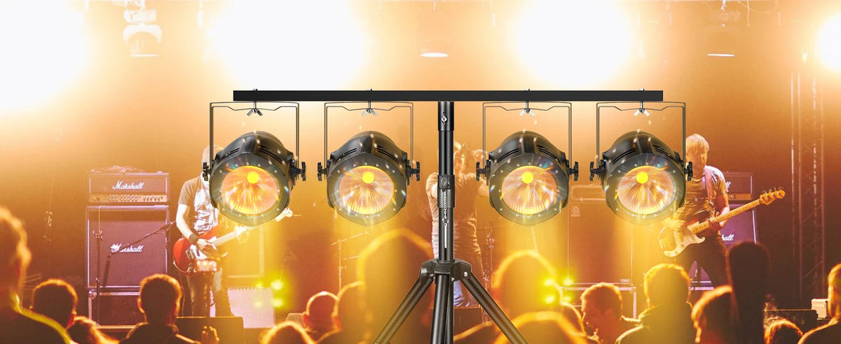 Stage Light Bracket Support DJ Lighting Adjustable Tripod Stand with Top T Bar for Par Lights Stage Lighting Fixture Disco Party