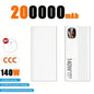 Lenovo CCC 500000mAh Power Bank 140W Large Capacity Portable Super Fast Charging Powerbank Spare Battery Digital Display Charger