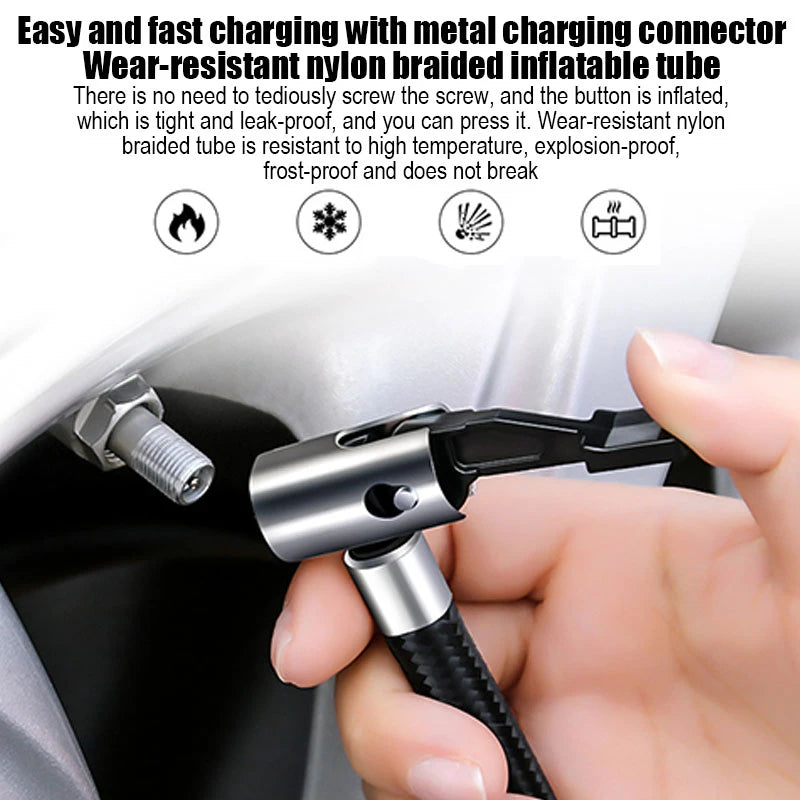 Digital Tire Inflator DC 12 Volt Car Portable Air Compressor Pump 150 PSI Car Air Compressor for Auto Car Motorcycles Bicycles