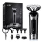 Sejoy Shaver Barber for Men 5 in 1 Electric Razor Rechargeable with Beard Trimmer Lithium Battery Portable Shavers for Travel