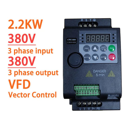220V 380V VFD Variable Frequency Drive Inverter 0.75/1.5/2.2/3.7/4/5.5KW Vector Control Variator Speed Adjuster Controller