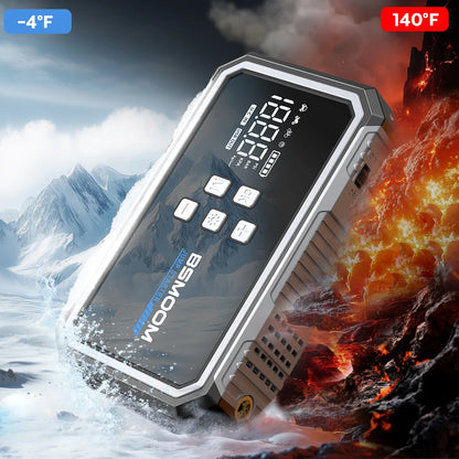 4-in-1 Jump Starter with Air Pump Starter Box Battery Pack with Digital Tire Inflator Car Battery Jump Starter