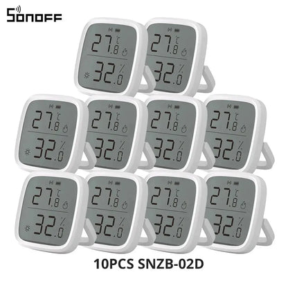 SONOFF SNZB 02D Zigbee Temperature Humidity Sensor SNZB-02D with LCD Screen for EWeLink SONOFF ZigBee Bridge Alexa Alice
