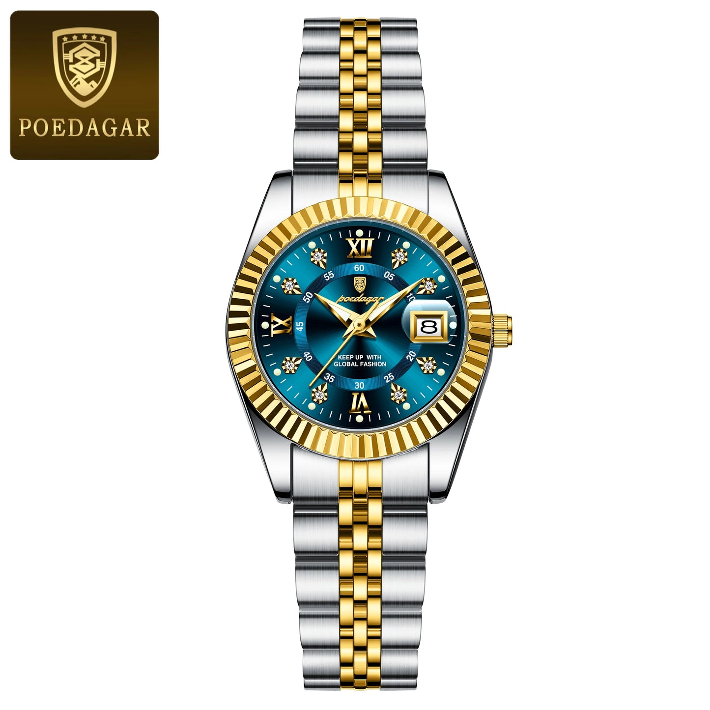 POEDAGAR Top Luxury Watch For Women Waterproof Stainless Steel Luminous Date Ladies Watch Quartz Fashion Elegant Women's Watches