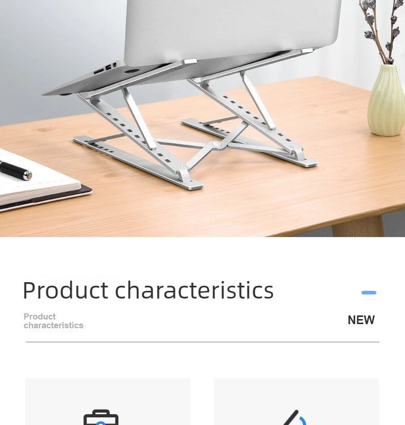 For Macbook Laptop Stand Folding Adjustable Aluminum Computer Pc Tablet Stand Notebook Tablelaptop Holder Heat Dissipation