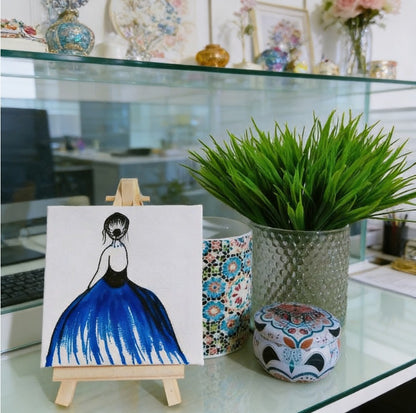 Personalised Mini Canvas Art 10x10cm with Easel UK | Custom Name, Birthday, Quotes, Handmade Gift London Delivery | Unique Islamic Calligraphy & Home Décor | Art Bloom