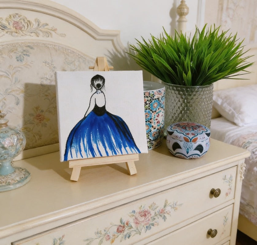 Personalised Mini Canvas Art 10x10cm with Easel UK | Custom Name, Birthday, Quotes, Handmade Gift London Delivery | Unique Islamic Calligraphy & Home Décor | Art Bloom