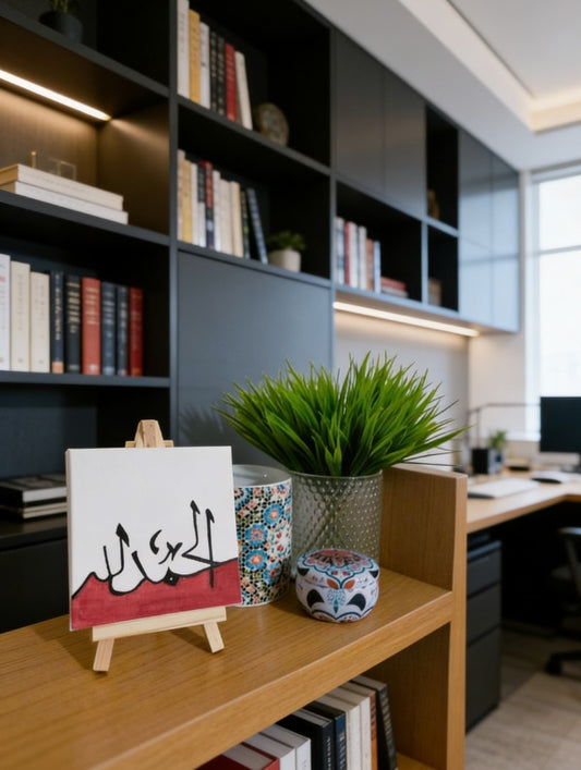Personalised Mini Canvas Art 10x10cm with Easel | Custom Name Birthday Quote Gift UK Handmade | Islamic Calligraphy Wedding Home Décor Gift | Art Bloom