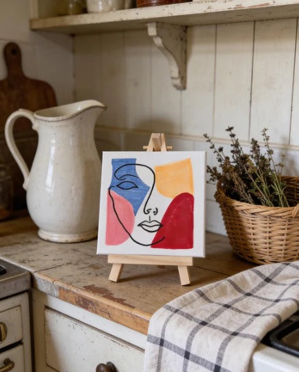 Personalised Mini Canvas Art 10x10cm with Easel | Custom Name, Birthday, Quotes | Art Bloom