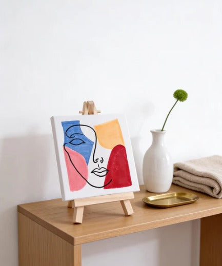 Personalised Mini Canvas Art 10x10cm with Easel | Custom Name, Birthday, Quotes | Art Bloom