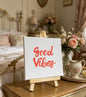 Personalised Calligraphy Mini Canvas Art | Custom Motivational Painting | Luxury Hand-Painted Acrylic Mini Canvas with Wooden Easel (10x10cm) | Unique Gift Idea | Desk, Bedroom & Home Décor
