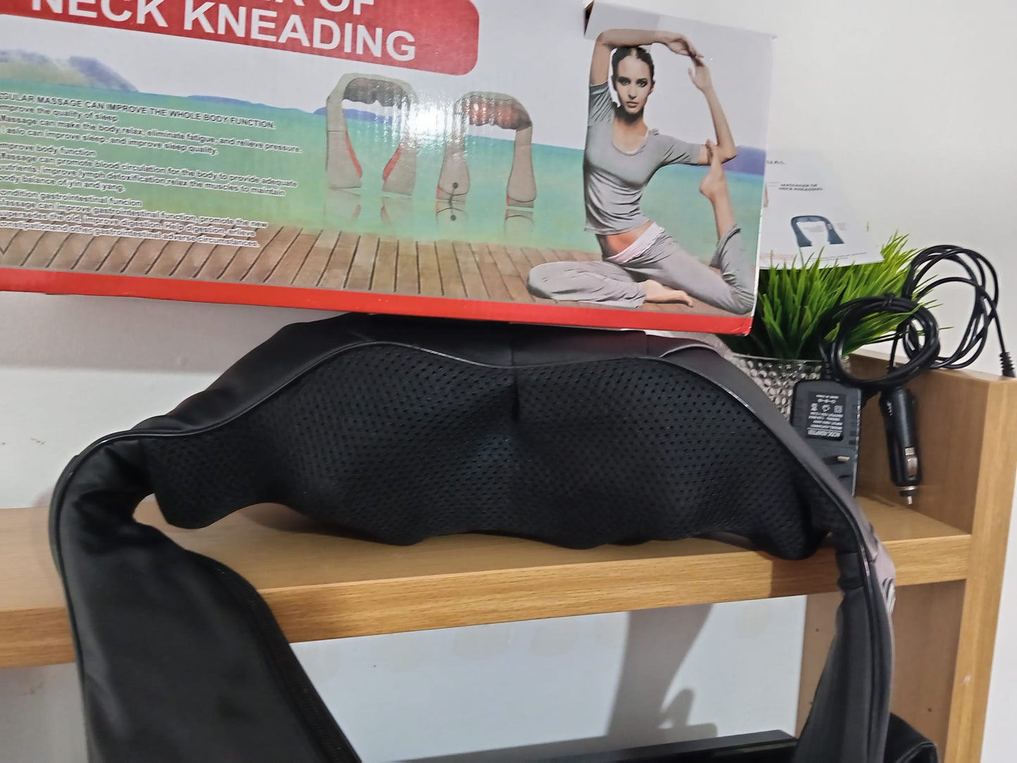 Neck Kneading Massager with Heat | Portable Body Massage Device | Includes Car Charger & UK Plug | Full Body Indoor & Outdoor Use