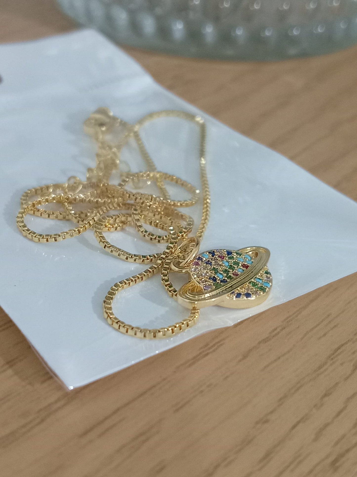 Rainbow Pendant Necklace for Women Multicolor Cubic Zirconia Necklace Gold Plated Charm Jewelry Adjustable Chain Birthday Party Wedding Gift