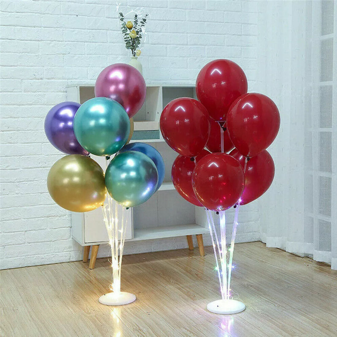 4Pcs LED Light Balloon Stand Holder Kit Support Base Table Wedding Party Decor 72cm