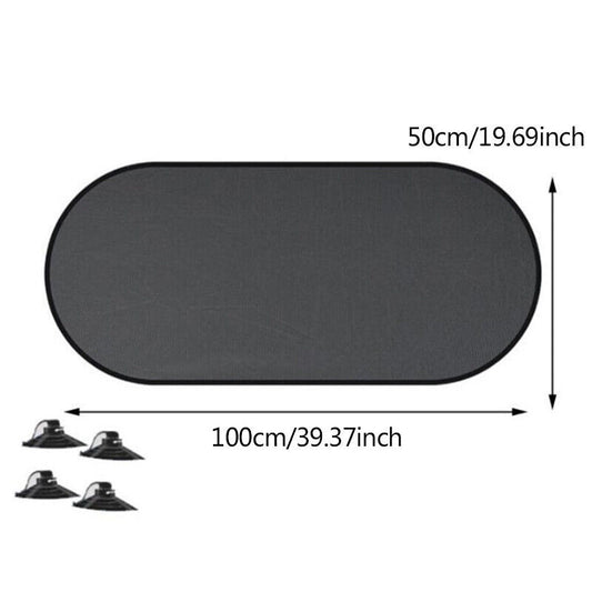 Rear Window Screen Sun Shade Mesh Cover Windshield Sun UV Visor Blocks Black