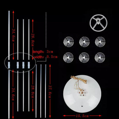 4Pcs LED Light Balloon Stand Holder Kit Support Base Table Wedding Party Decor 72cm