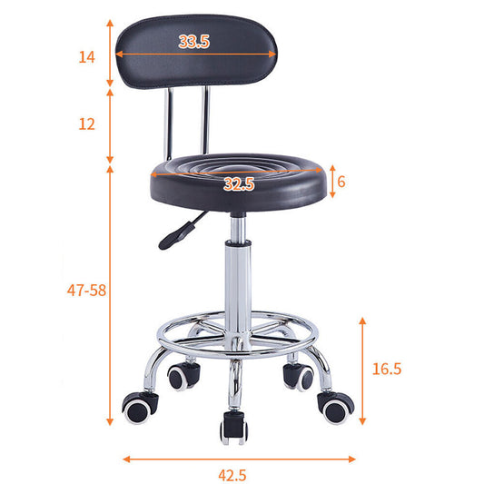 Swivel Stool Round Bar Stool Salon Chair Adjustable 360 Beauty Workshop Office