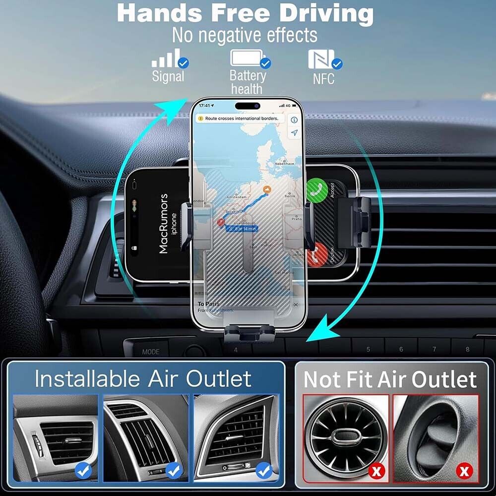 Magnetic Wireless Car Charger Mount Holder Magsafe For15 14 13 12