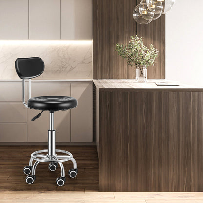 Swivel Stool Round Bar Stool Salon Chair Adjustable 360 Beauty Workshop Office