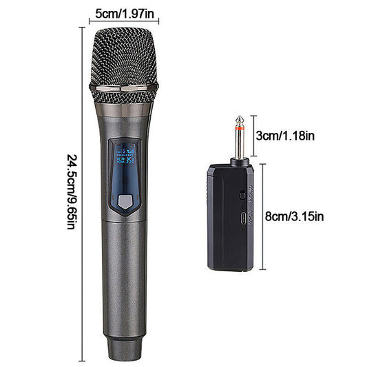 2X Wireless Microphone UHF Professional Handheld Mic System Receiver For Karaoke