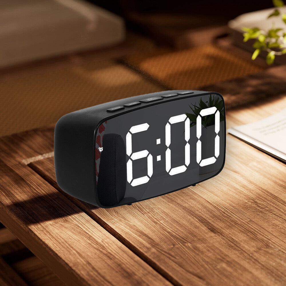 Digital Alarm Clock Mains Powered Large Night Light Bedside Alarm Non Ticking