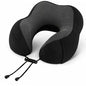 Memory Foam Travel Pillow Neck Support Cushion Without Carry Bag Ear Plugs Mask