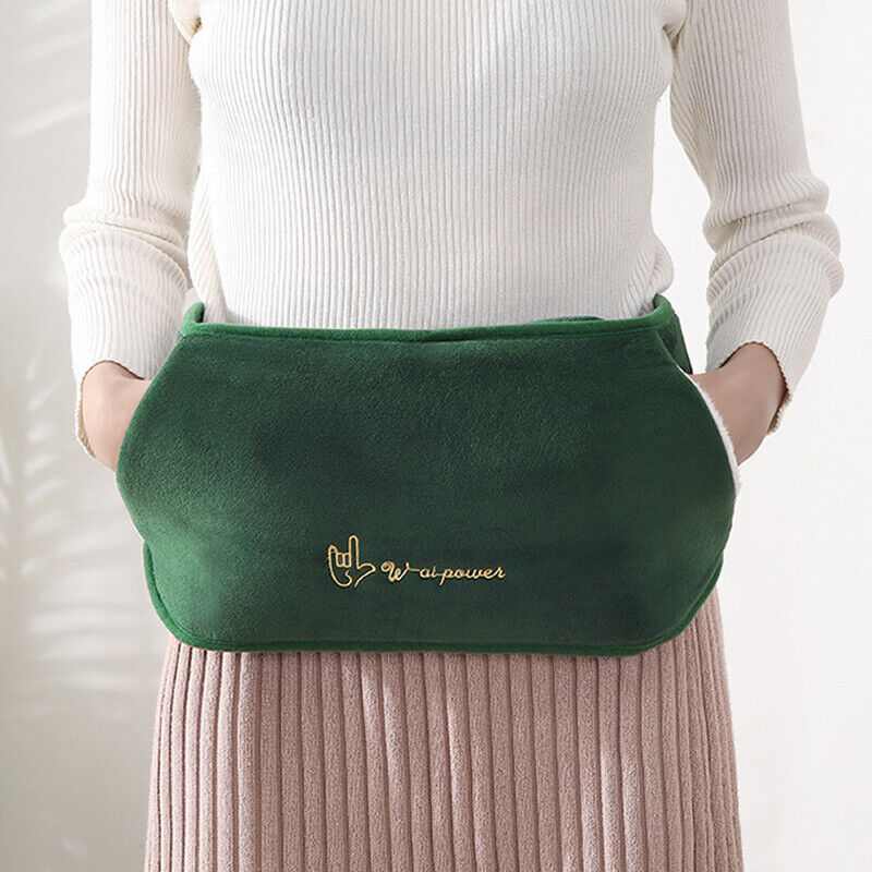 Hot Water Bottle Bag Belt Rubber Warm Plush Pouch Waist Cover Belt