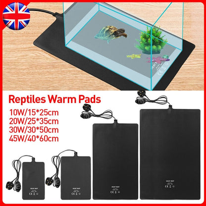 PVC Reptile Vivarium Heat Mats Heating With Temperature Adjustment - 4 Sizes New