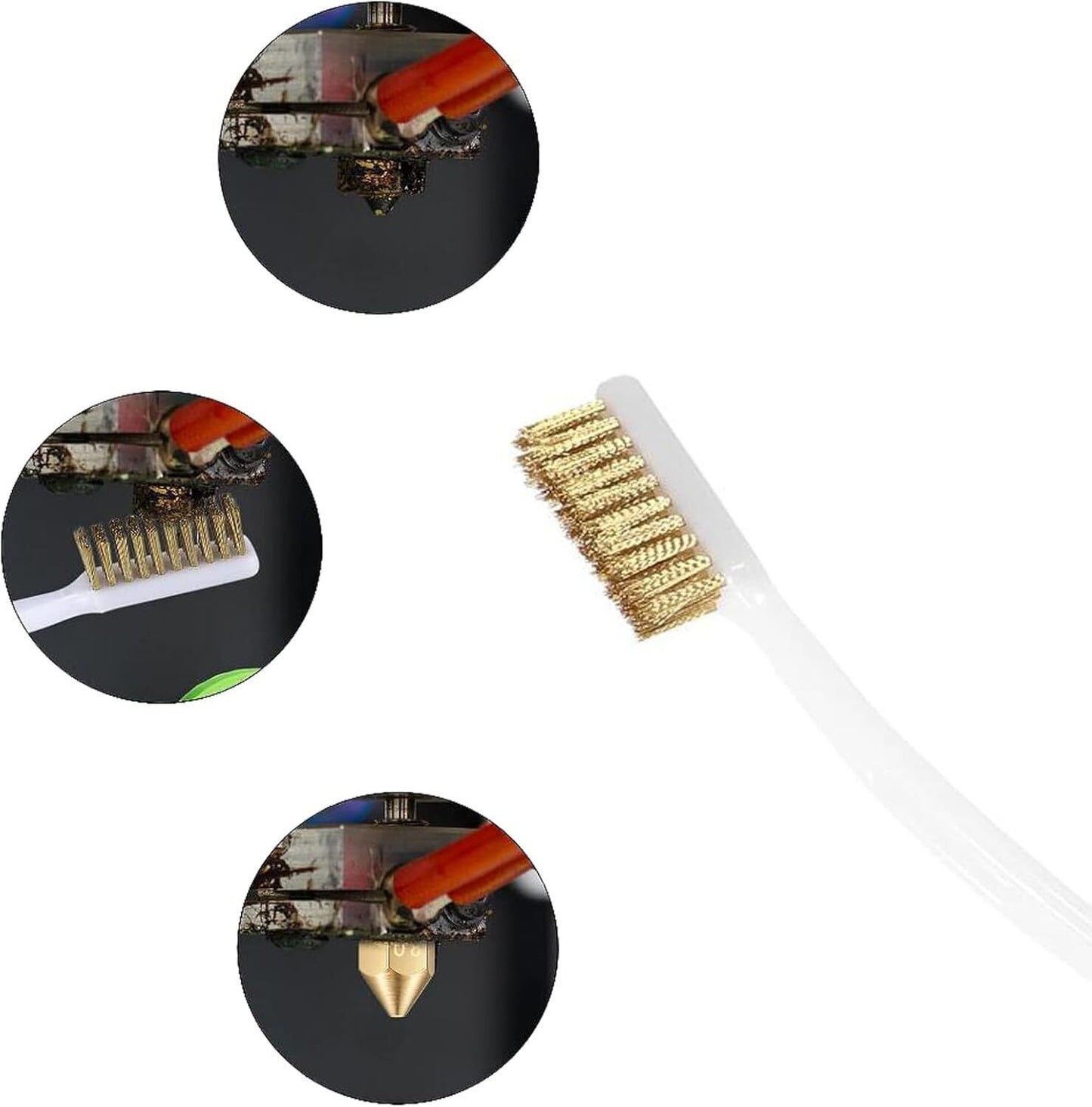 10Pieces Small Wire Brush Set Brush Steel Brass Nylon Metal Rust Paint Remover