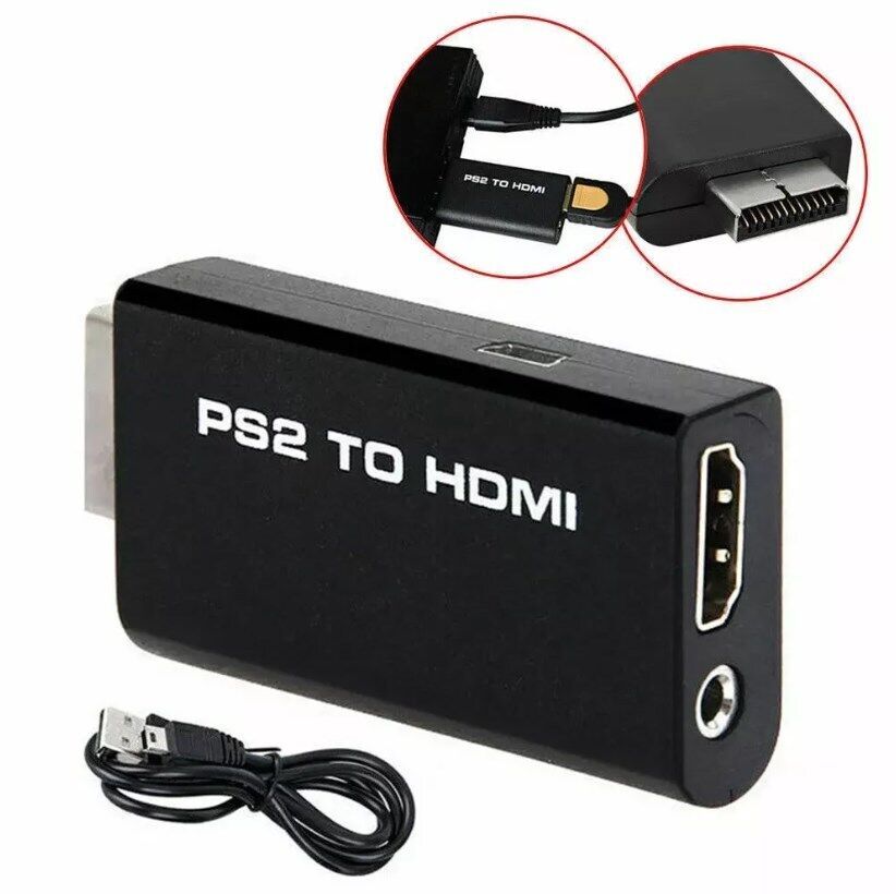 PS2 PlayStation2 To HDMI Converter, Adaptor Cable,Audio Video HD RCA AV Video