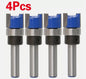 4Pcs Top Bearing Flush Trim Pattern Router Bit 1 -4 Shank Milling Cutter Set