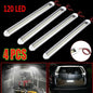 4x 12V 120 LED Car Interior Strip Lights Bar Light Car Van Caravan Boat Home Bus