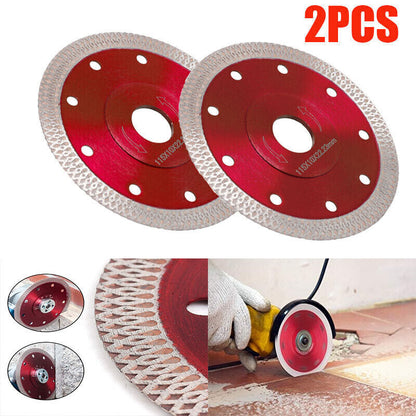 2x 115mm Diamond Cutting Discs 4.5 Angle Grinder Blade Tile Stone Concrete Tool